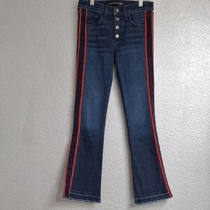 Veronica Beard Carolyn Tuxedo Stripe Baby Boot Jeans   Size 24